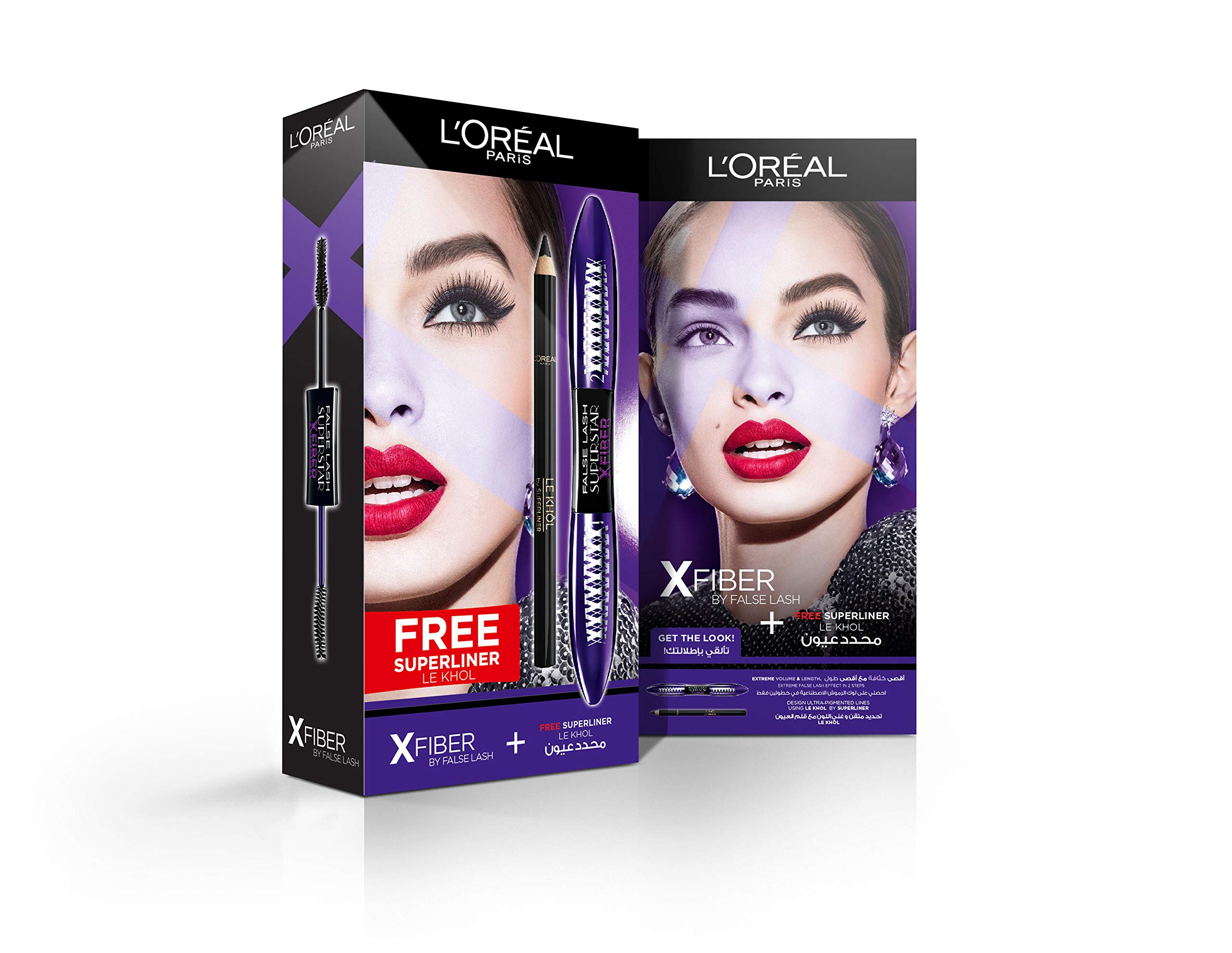 L'Oréal Paris False Lash X Fiber 01 Mascara Black + Kohl