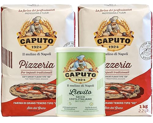 TDP Specialties Paquete de corteza de pizza de Antimo Caputo Pizzaria Soft 00 harina de alta temperatura y levadura seca 100 italiana