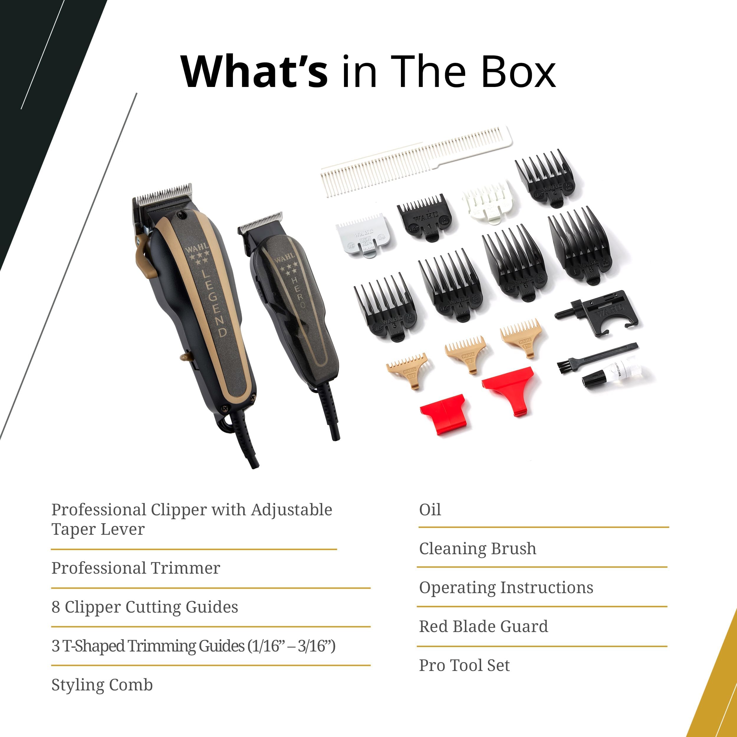 Wahl Professional 5-Star Barber Clipper and Trimmer Combo
