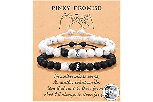 Matching Pinky Promise Couple Ring Bracelets, a Heartfelt Promise of Eternal Love and Unbreakable Connection