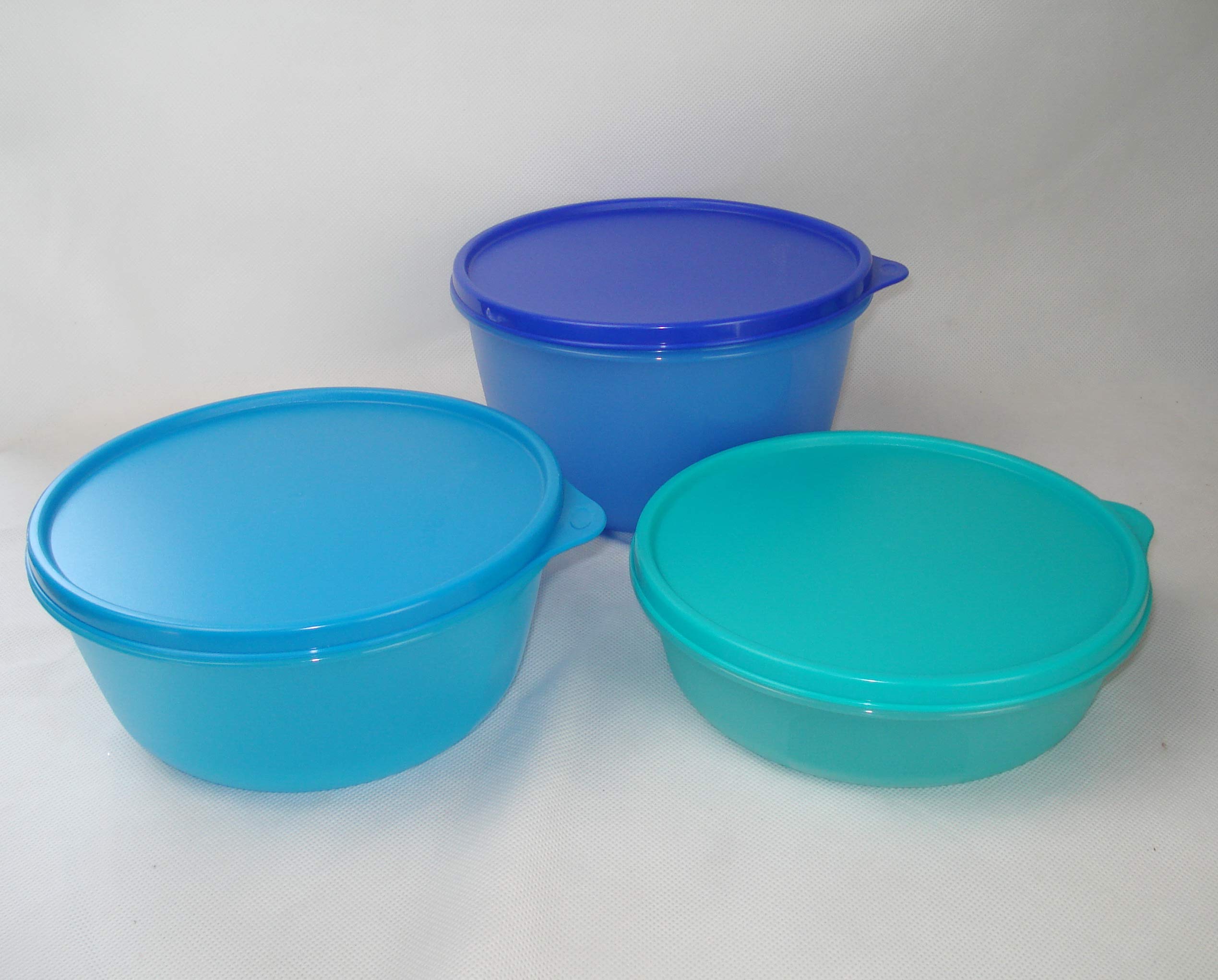 TUPPERWARE Kühlschrank Clarissa 2L dunkelblau, 1,5L blau, 1L türkis Panorama