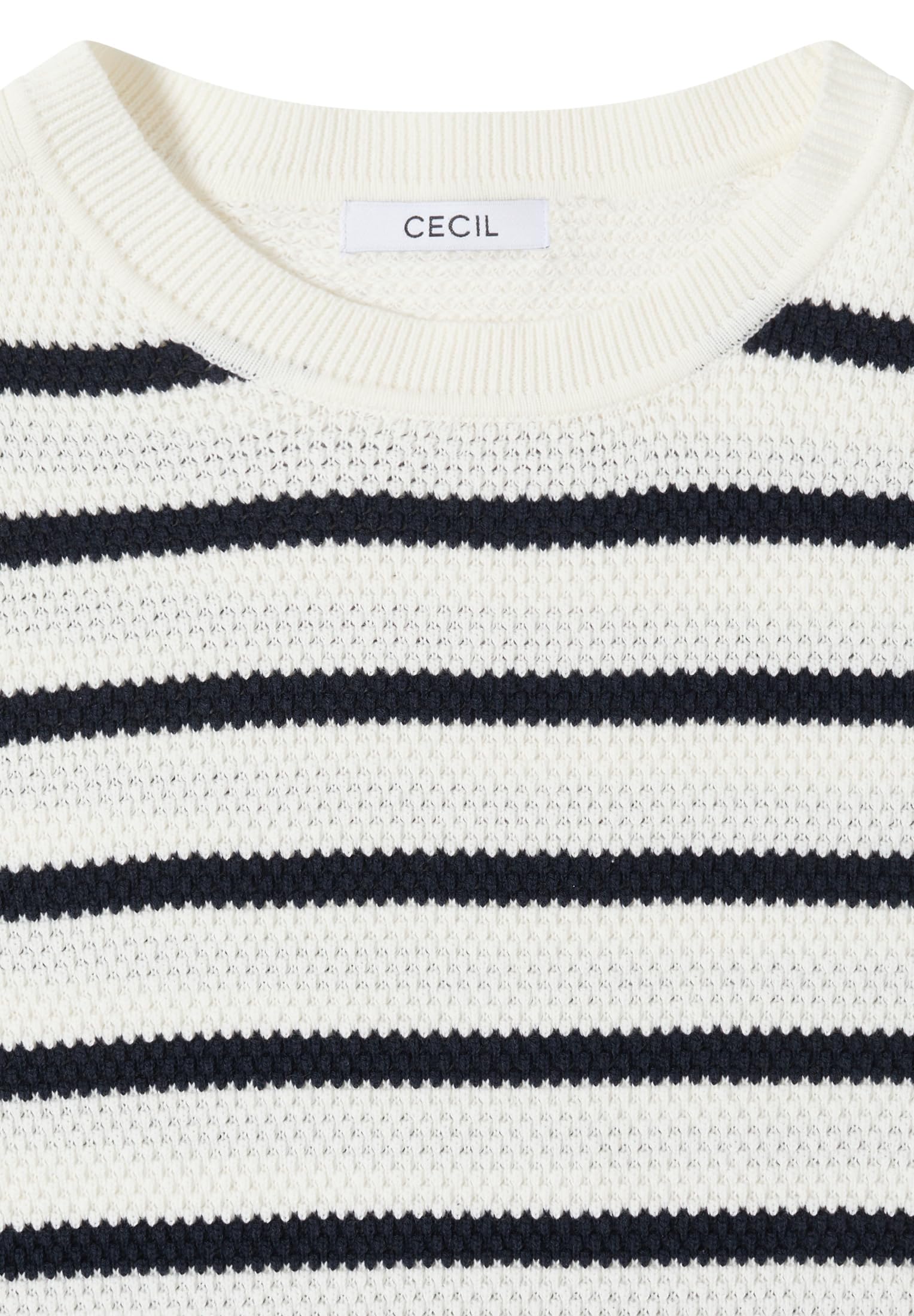 Cecil Damen Gestreifter Strukturpullover