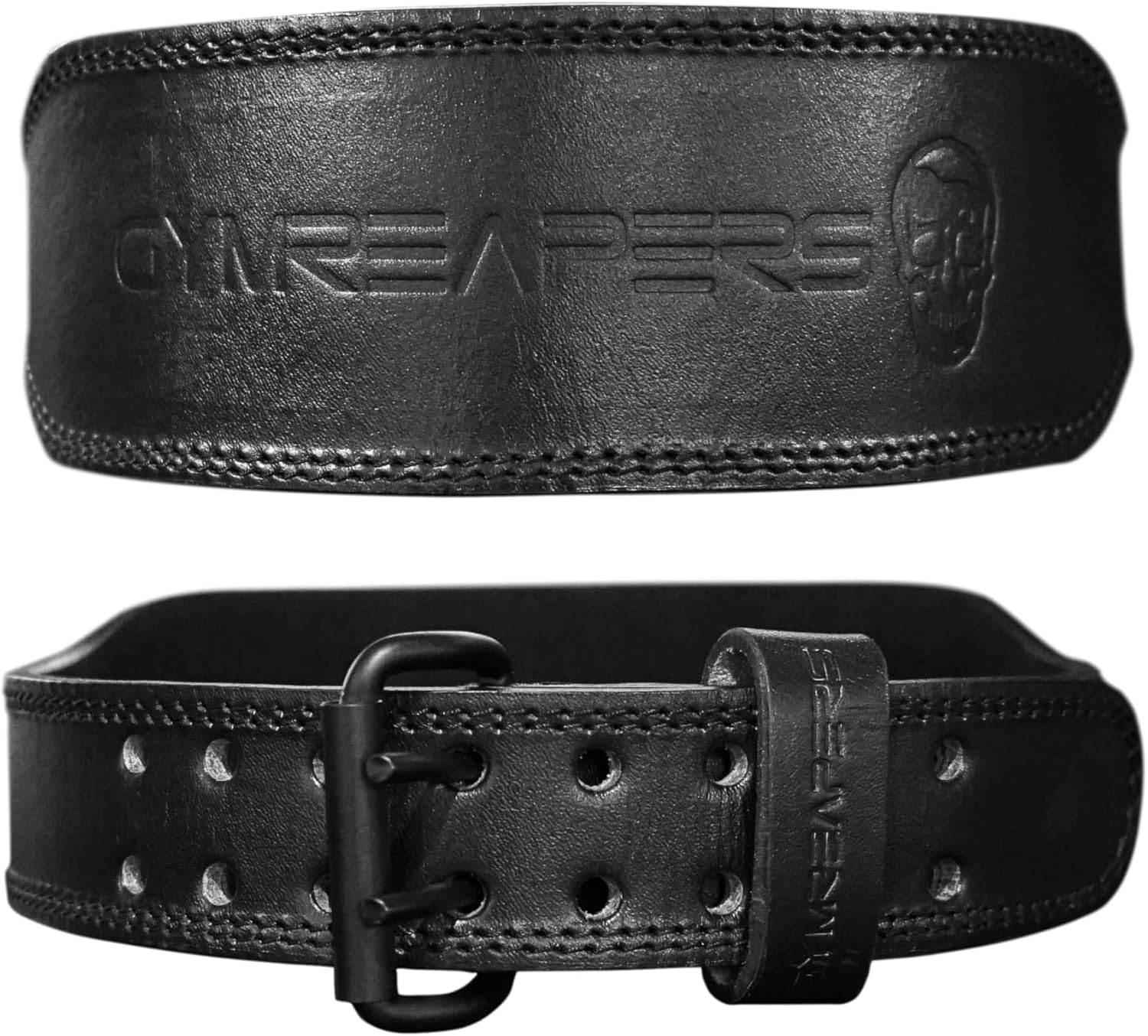 Gymreapers Weight Lifting Belt - 7MM Heavy Duty Pro Leather Belt with Adjustable Buckle - Stabilizing Lower Back Support 4 Inches Wide For Weightlifting, Bodybuilding, Cross Training - Image 6