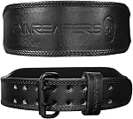 Gymreapers Ceinture de levage de poids - 7MM Lourds Pro Ceinture en cuir avec boucle réglable - Stabiliser le support du bas du dos 4 Inches Wide For Weightlifting, Bodybuilding, Cross Training