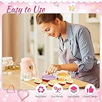 Vista 6 de Meanplan Paquete de 30 moldes de aluminio en forma de corazón de 9 onzas, 3.4 y 1.86 onzas, molde de aluminio desechable para pasteles de San