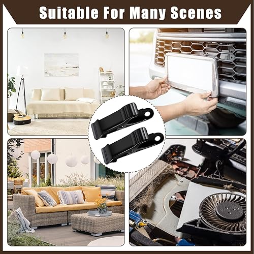 Miniatura 6 de 20 Pz Abrazaderas Mini de Metal Mini Abrazadera de Resorte Pinza de Cocodrilo de Aligátor de 12 Pulgada de Ancho para Trabajo, Mandíbula Lisa,