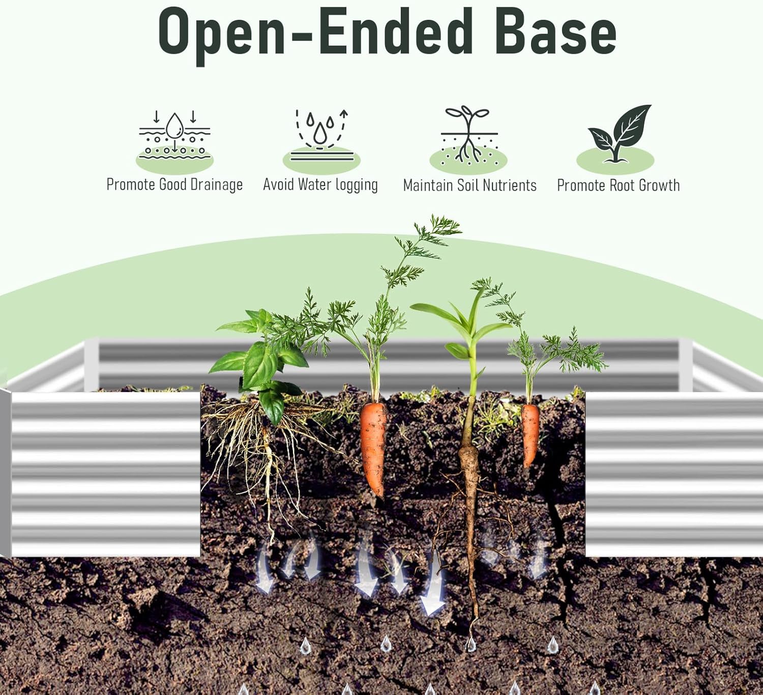 3 in 1 Galvanized Raised Garden Bed with Cover, High Strength Planter Box(Metal) Kit, Open-Ended Base & 2 Large Zipper Breathable Windows, Mini Greenhouse for Multi-Weather Use, Green (4X3X1 Ft)