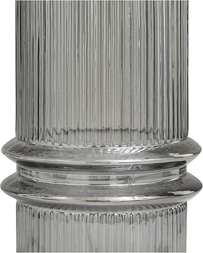 Miniatura 2 de Deco 79 Portavelas decorativo abstracto de acero inoxidable con base de mármol negro, juego de 2 candelabros de 21 pulgadas, 16 pulgadas de alto,