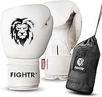 Vista 7 de Guantes de boxeo FIGHTR® Pro hechos de cuero genuino Para hombres y mujeres para boxeo, MMA, Muay Thai, Kickboxing y artes marciales 10 12 14 16