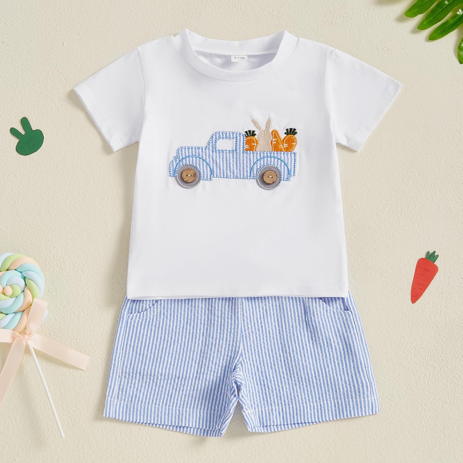 BemeyourBBs Toddler Baby Boy Summer Clothes Funny Letter T Shirt Elastic Waist Pockets Shorts Set 2 Piece Outfit - Image 3