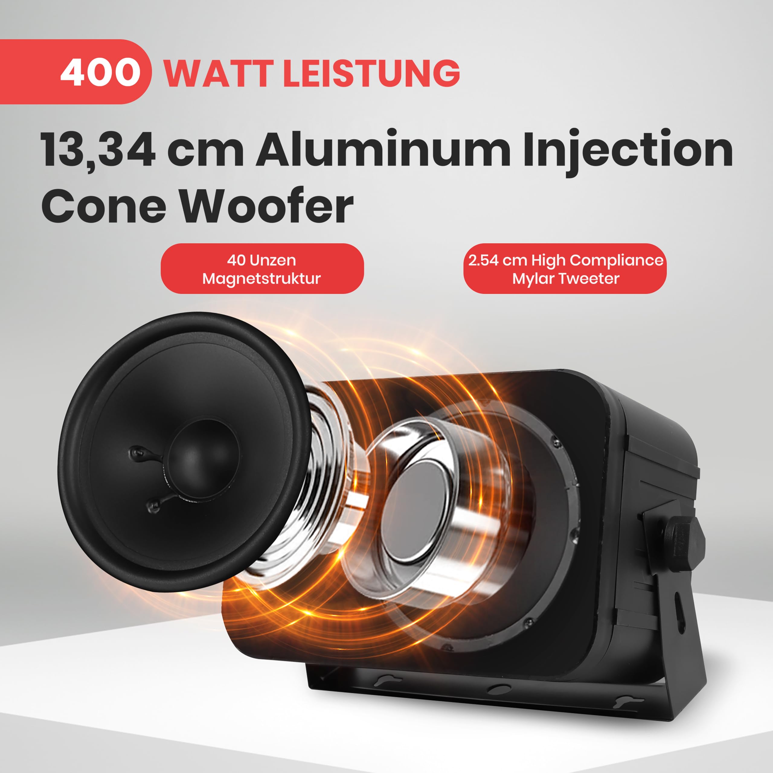 Pyle Outdoor Lautsprecher, Außen-Lautsprecher, 200W- Speaker, Wasserdicht, Musikbox- 2er Set, Indoor/Outdoor, für Patio, Garten,Deck, Boot, Terrasse, Restaurant, Leicht Montierbar