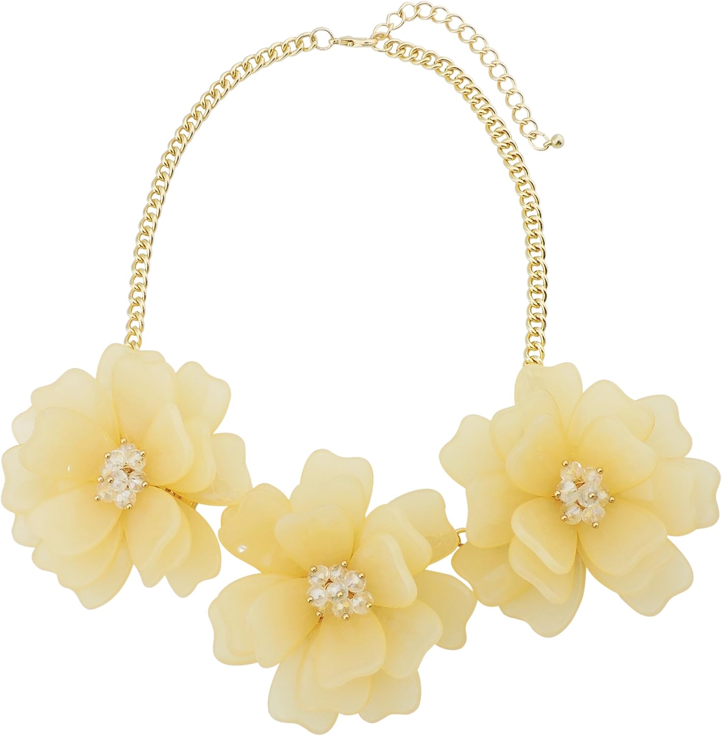 Bocar Flower Bib Necklace Set For Women - Handmade Statement Collar Jewelry, 18" Length With Extender