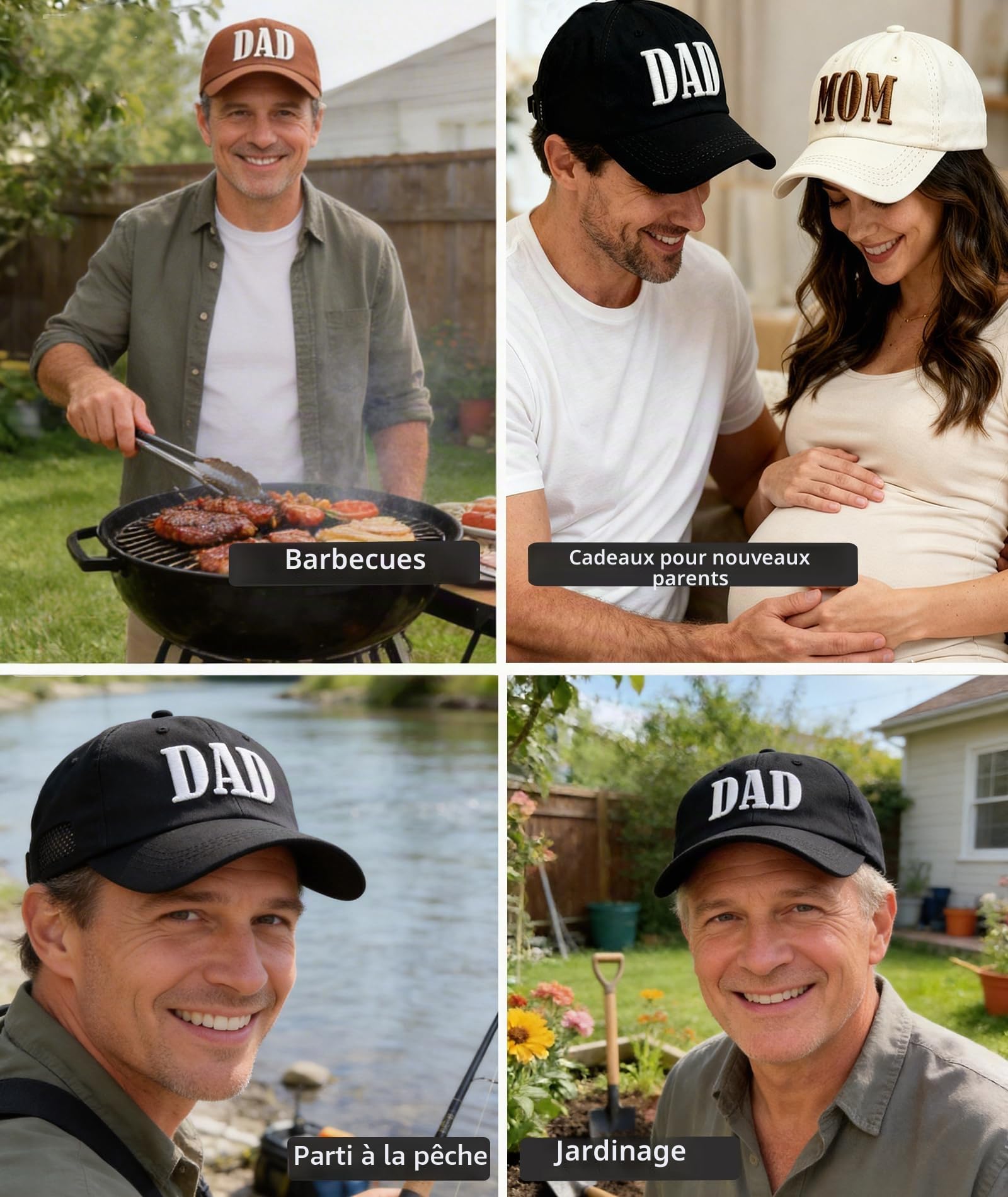 Sunlark Casquette de Baseball Papa, Dad Cap Broderie 3D Réglable Coton, Cadeau pour Papa, Fête des Pères Anniversaire Idée Cadeau de la Fille du Fils ou de Épouse
