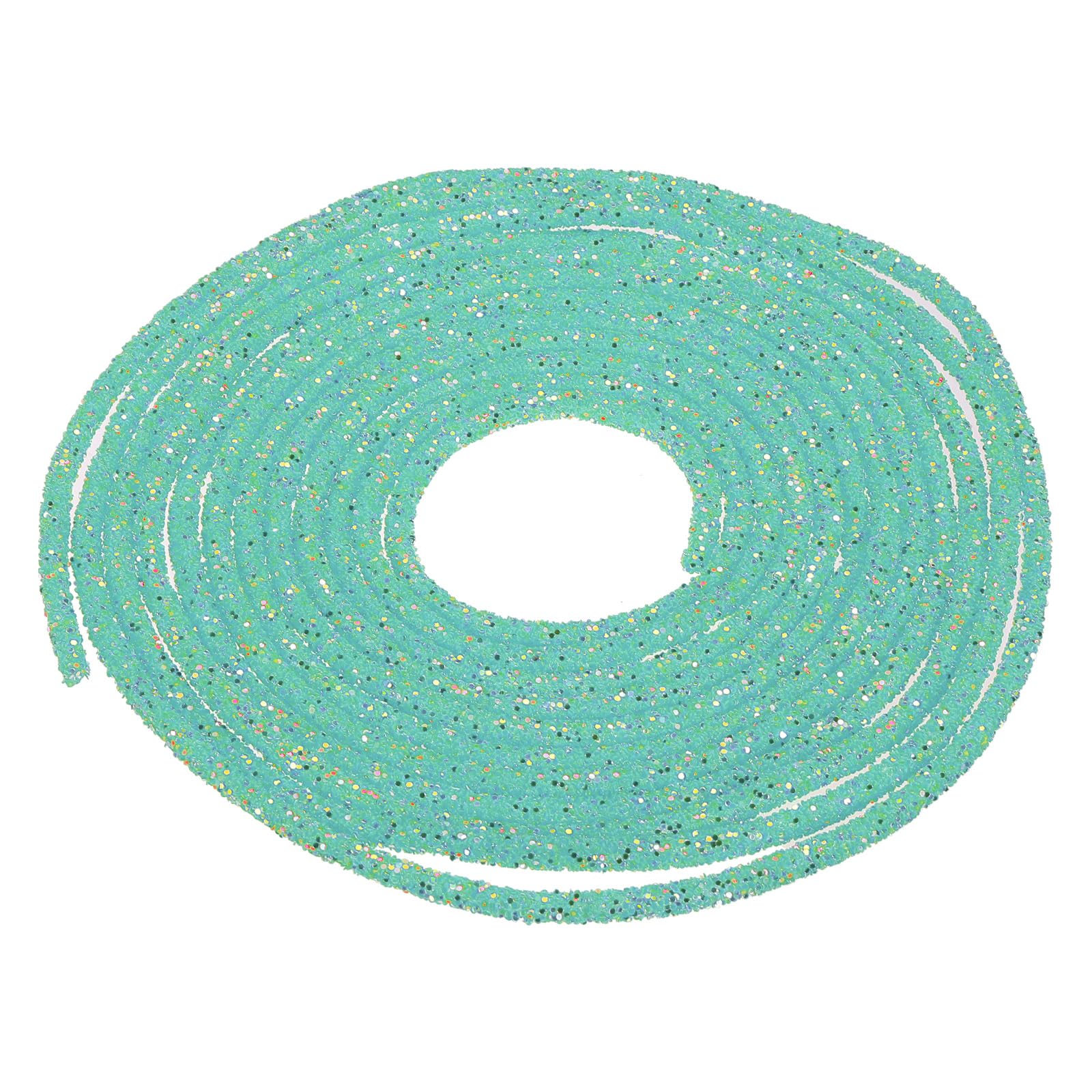 sourcing map 5 Yard 6mm 0.24 inch Glitter Sequins Rope Sequins Rhinestone Tube Cord for DIY Wedding Dresses Costume Clothing Shoes Jewelry Accessory Clear White — view 174