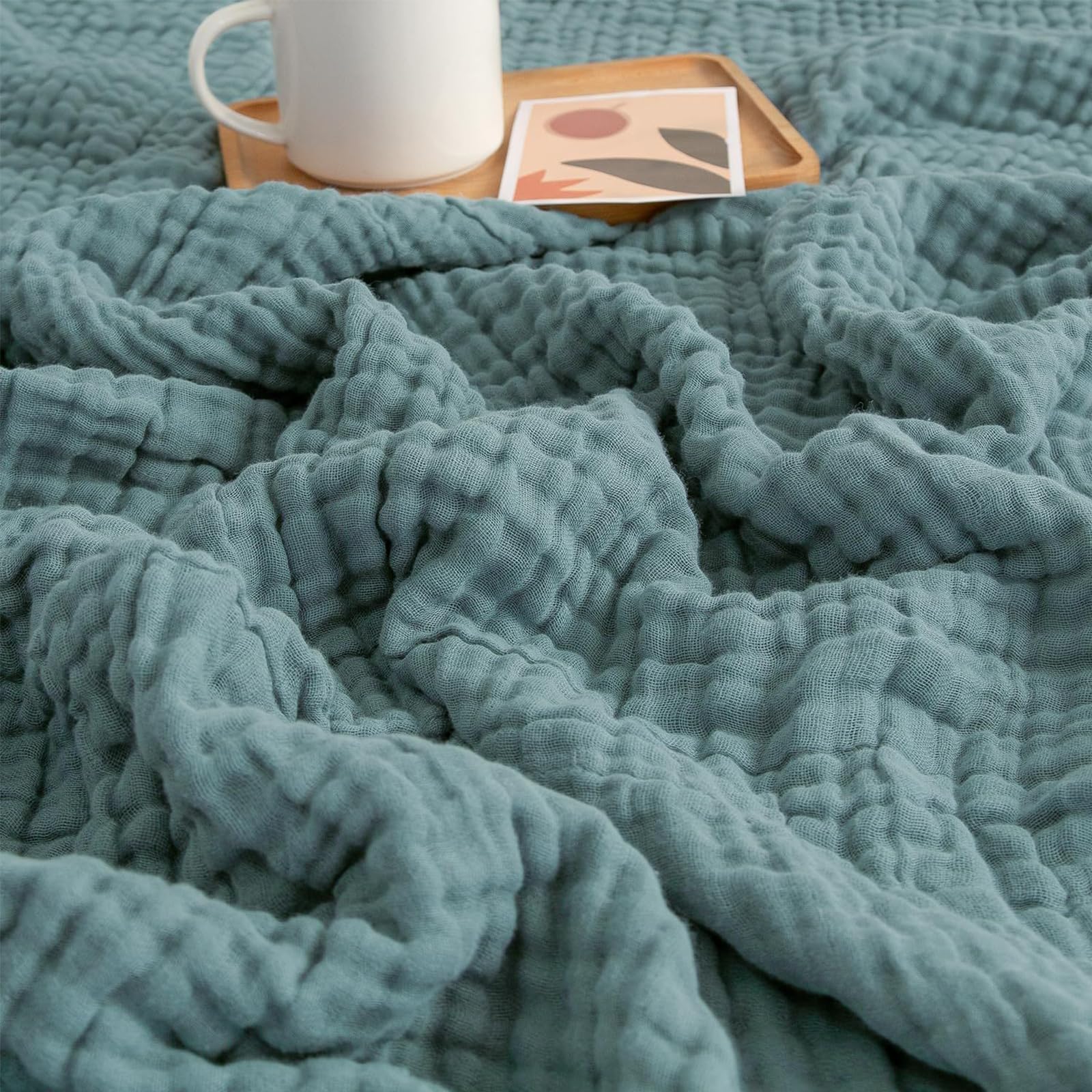 Couverture mousseline de coton toutes saisons pour vos nuits de sommeil