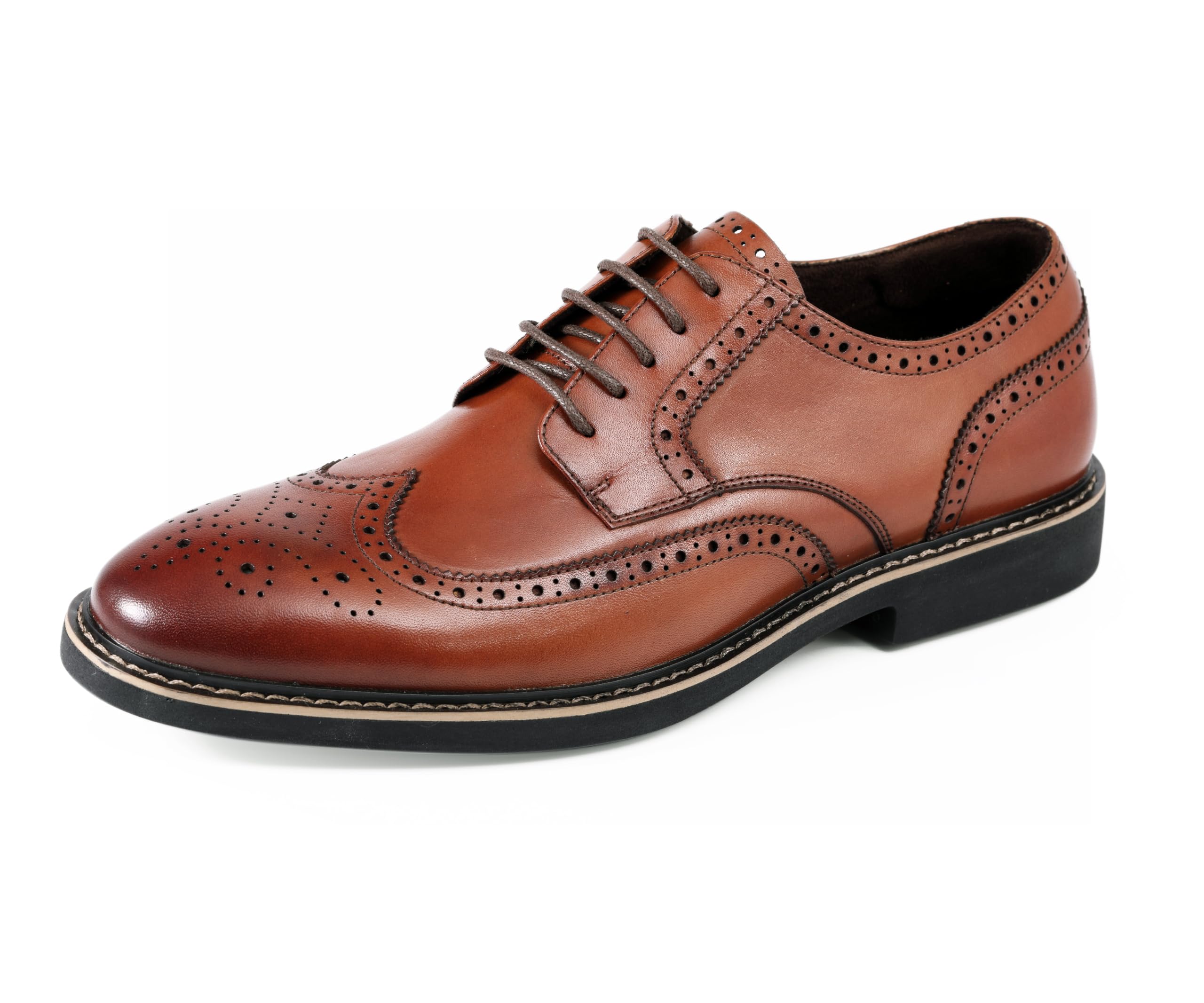 Asher Green AG100 - Men's Dress Shoes - Genuine Calf Leather Wingtip Oxfords - Two Tone and Multi Tone Mens Dress Shoes