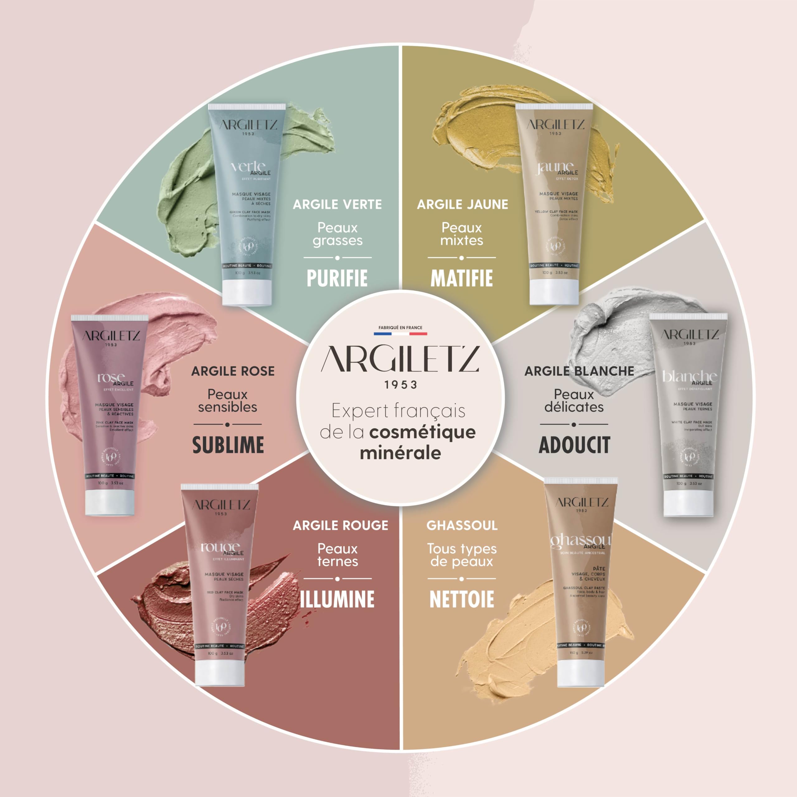 Argiletz - Argile Verte Surfine 1kg – Poudre Très Fine 60 Microns – Soin Masque Visage, Bain – Sensation Peau Douce - Argile Naturelle Séchée Au Soleil – Soin Externe - Certifiée Cosmos Natural