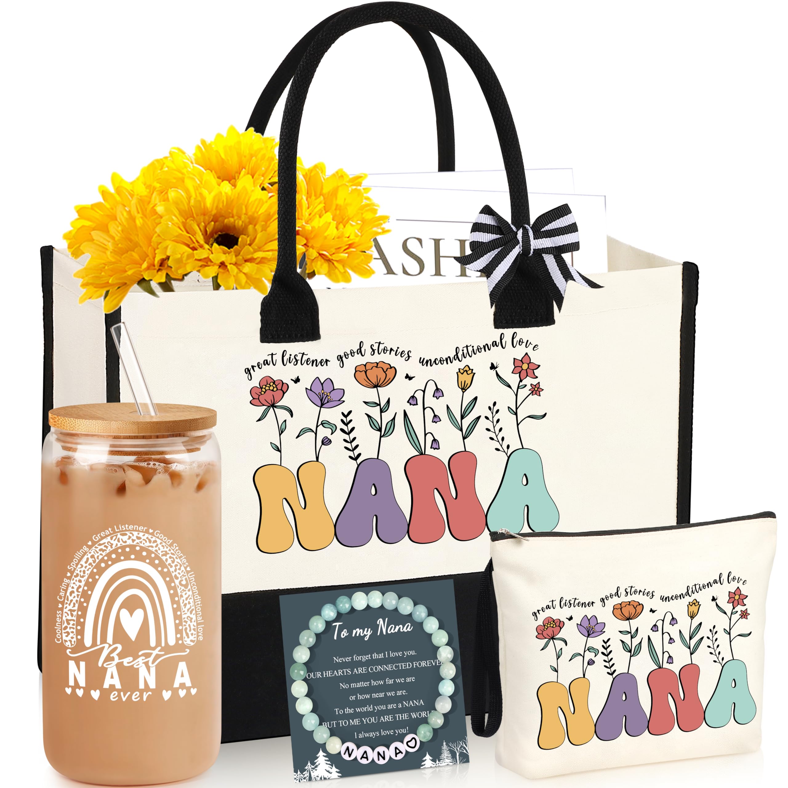 Nana Gifts Set for Grandma Birthday Gifts for Nana from Granddaughter Grandson Grandchildren Grandkids Nana Gifts Basket Best Grandma Gifts Set Mothers Day Christmas Gifts for Nana