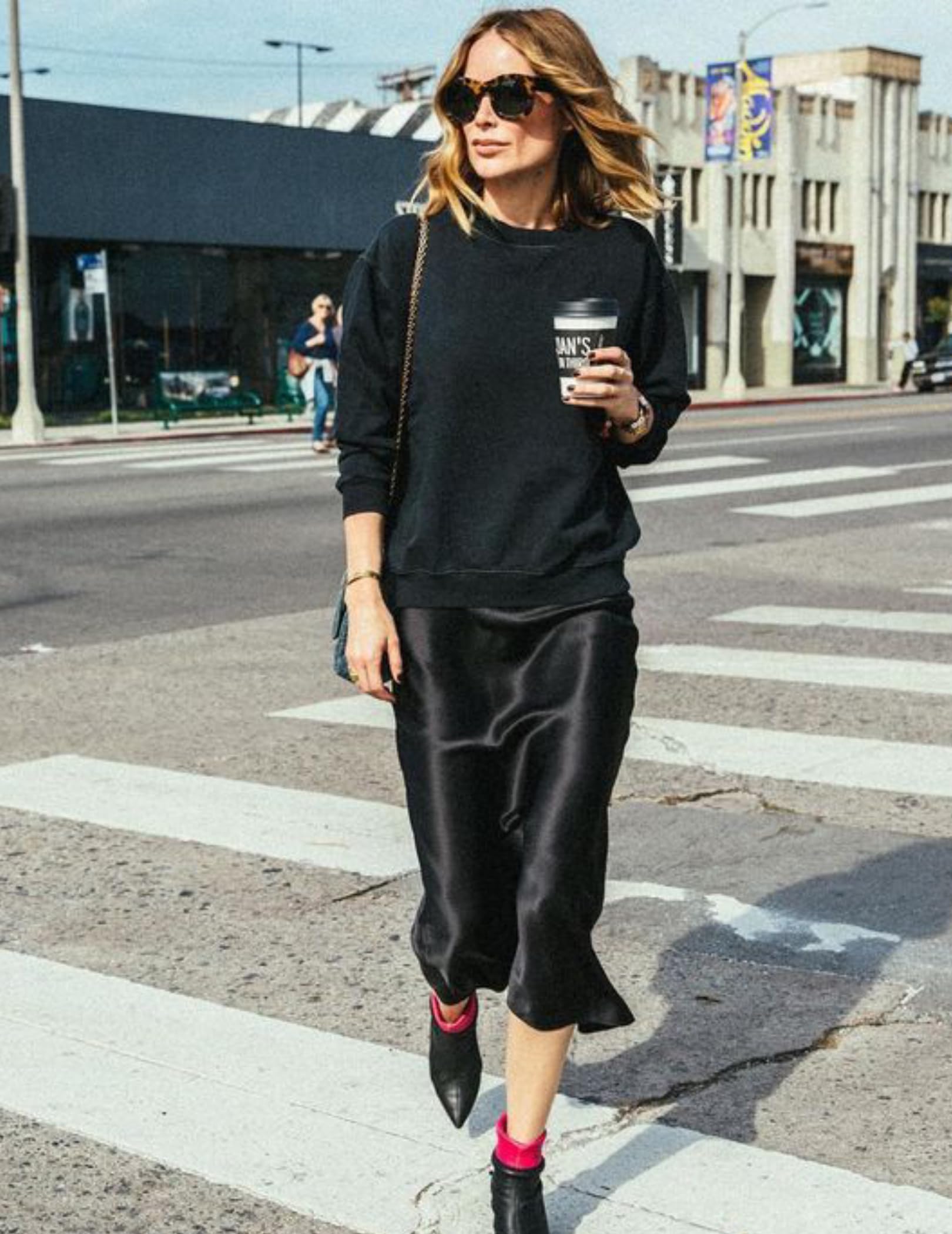 Zeagoo Gonne da donna in raso casual in seta gonna midi a vita alta gonne lunghe con cerniera elegante gonne da lavoro