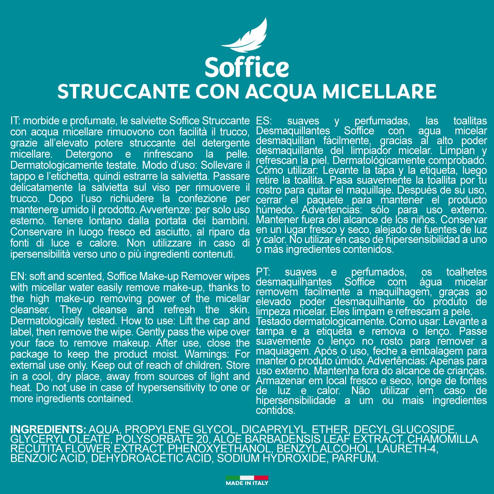 Toallitas desmaquillantes para rostro y ojos con agua micelar – Desmaquillante completo en toallitas, 50 unidades Pop-Up