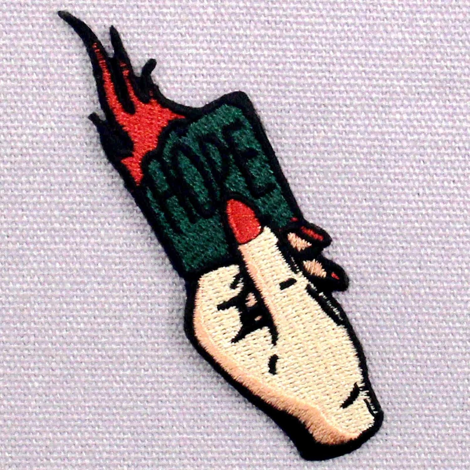 Burning Hope No Hope Patch Embroidered Applique Badge Iron On Sew On Emblem - Image 4