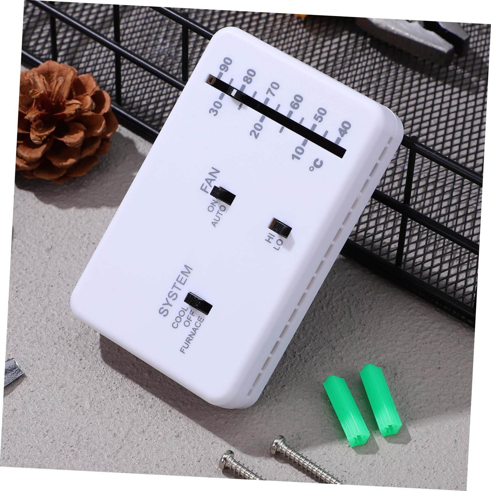 Gatuida 3sätze Rv Thermostat Analog Starker Material Präzise Temperaturregelung Einfache Bedienung Wandmontage Für Camper Und Wohnmobile