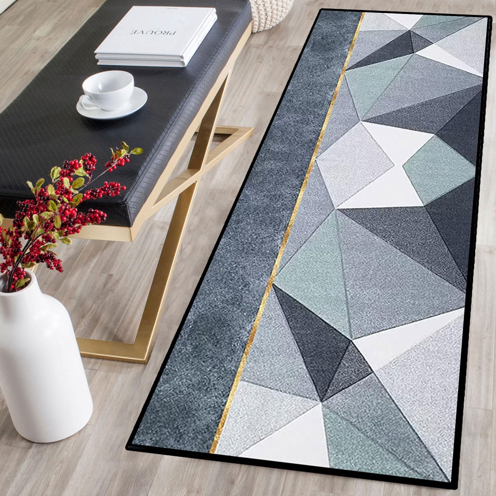 Tapis de passage antidérapant pour cuisine et couloir modèle 9 lavable en machine