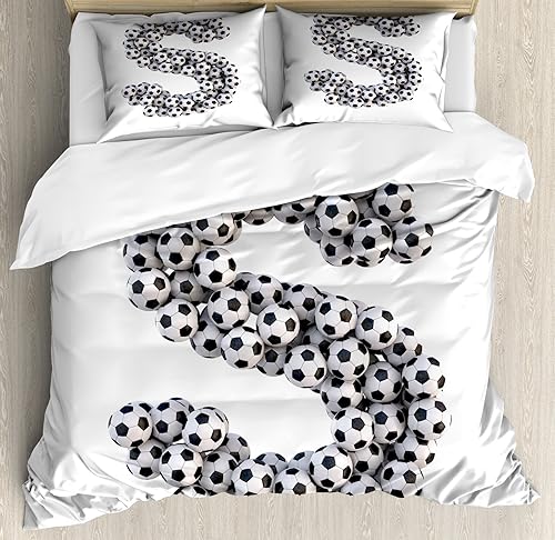 Miniatura 116 de Ambesonne Juego de funda de edredón color menta, líneas onduladas horizontales a rayas blancas abstractas de tonos suaves, exhibición de arte