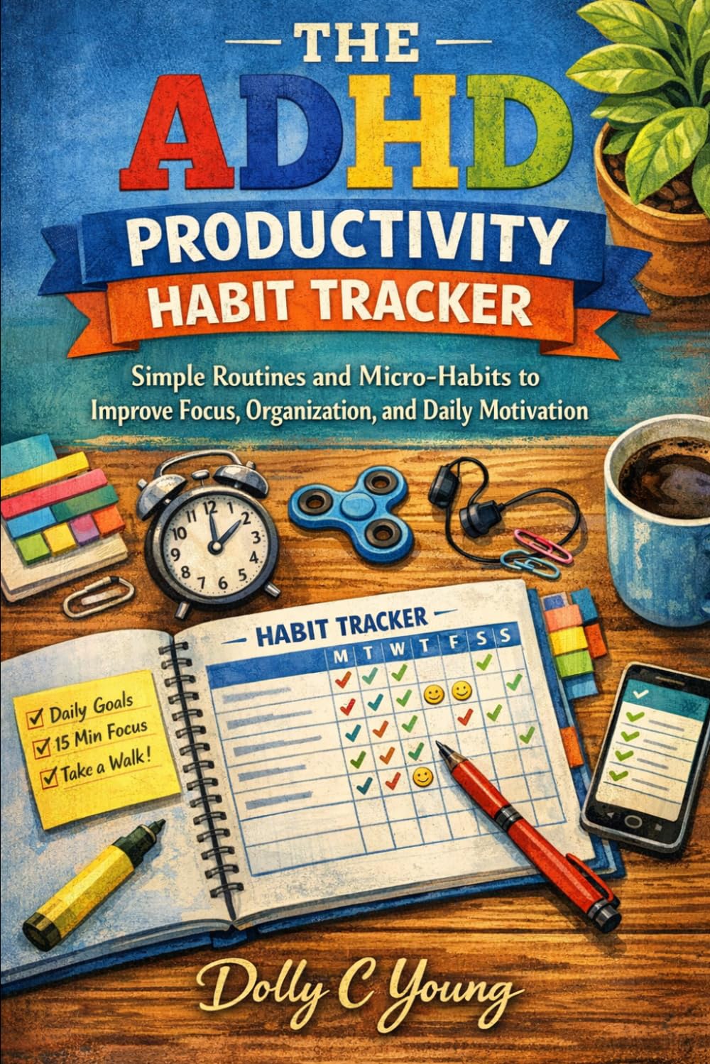 The ADHD Productivity Habit Tracker: Simple Routines and Micro-Habits to Improve Focus, Organization, and Daily Motivation