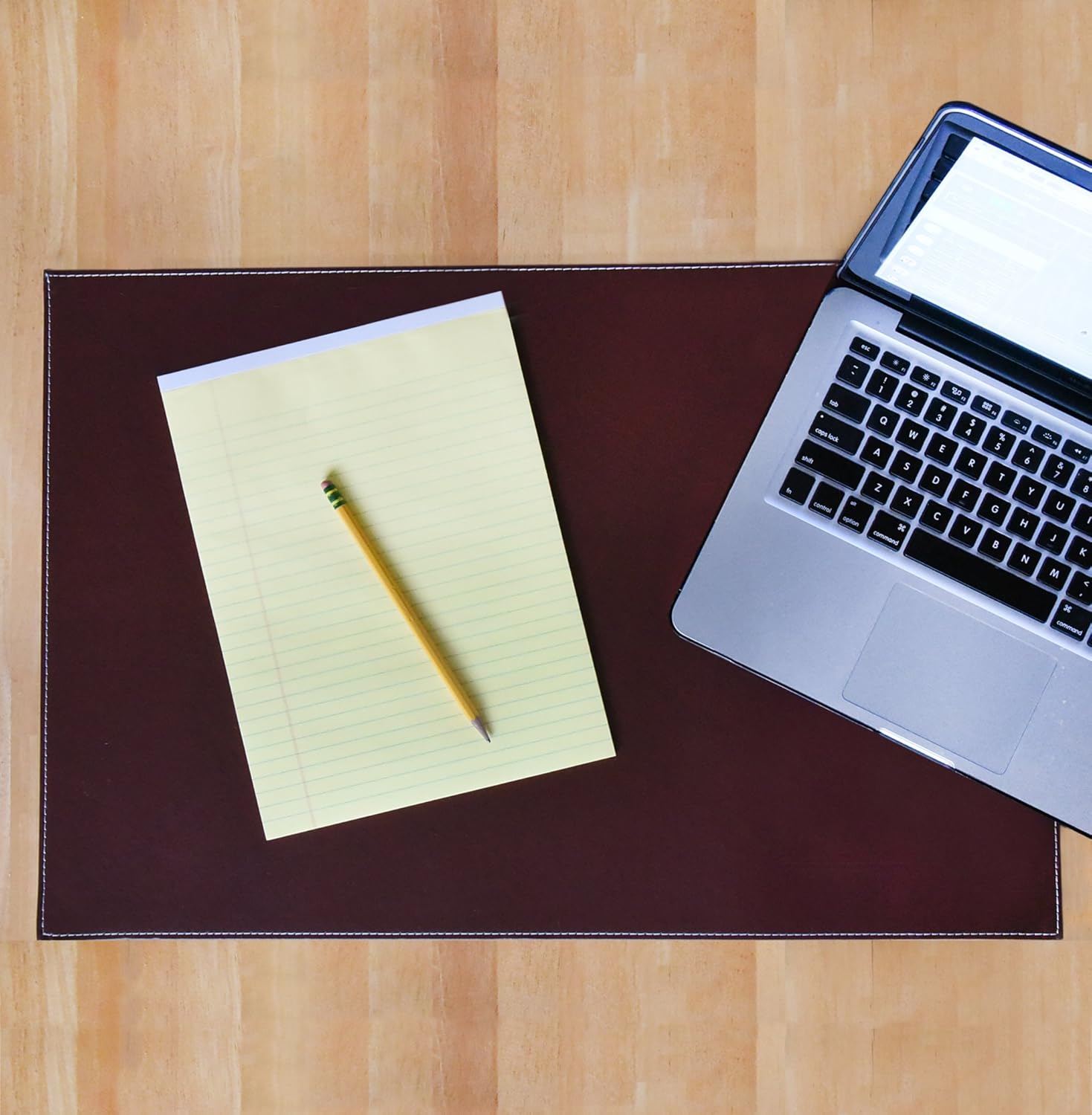 Desk Pad Blotter Protector Comfortable with Faux Leather Feels Smooth and Sturdy