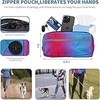 Vista 3 de Correa de perro manos libres para perros medianos y grandes, correa de perro manos libres con bolsa de cremallera, adecuada para correr, trotar