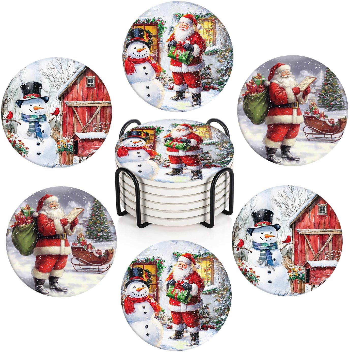 Dessous de verre de Noël cadeau de pendaison de crémaillère original et utile