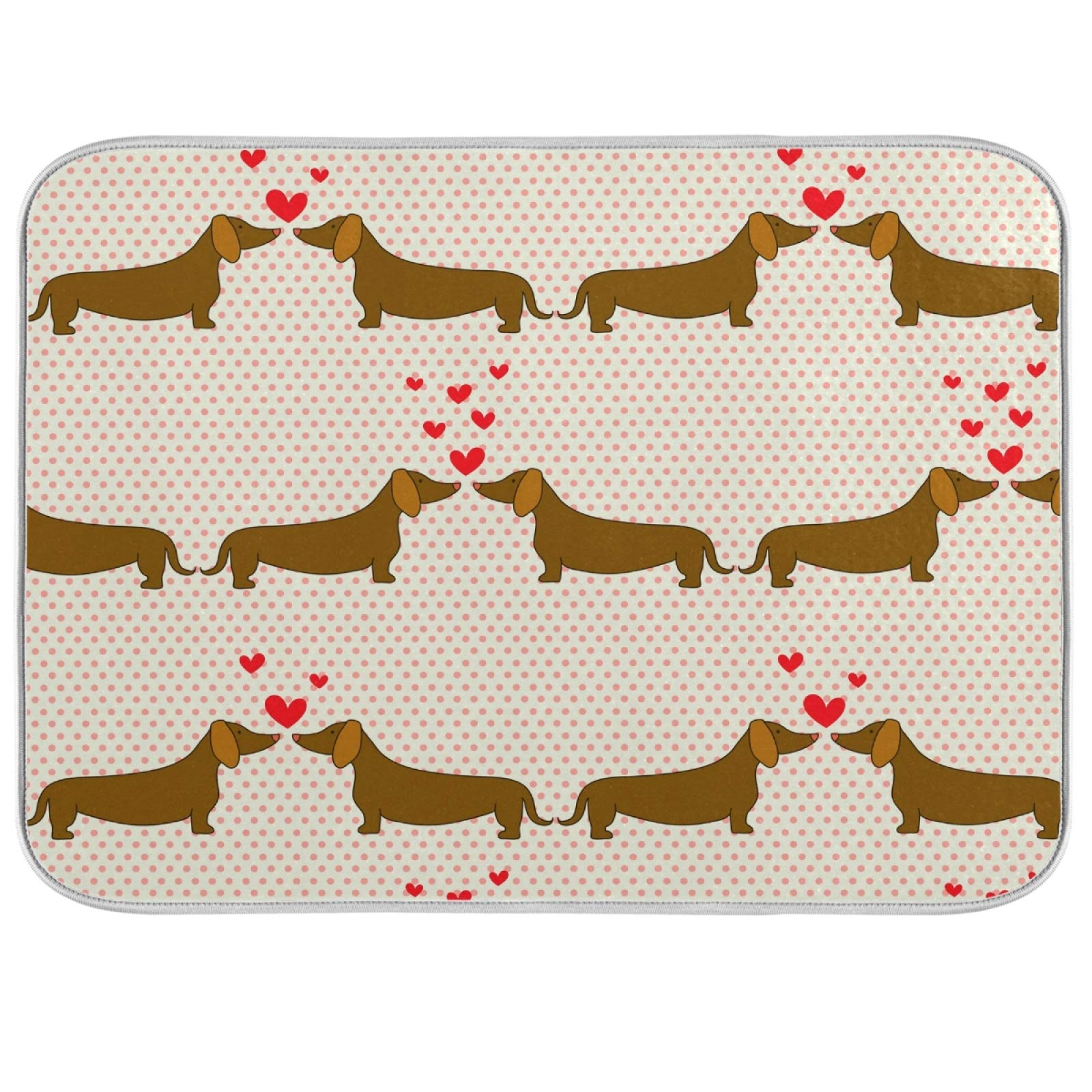 Felpudo 40X60cm, Me Encantan Los Perros Salchicha Felpudo Entrada Casa Antibacterianas Alfombra Entrada Atrapar Suciedad Alfombra para Dormitorio Tienda Puerta