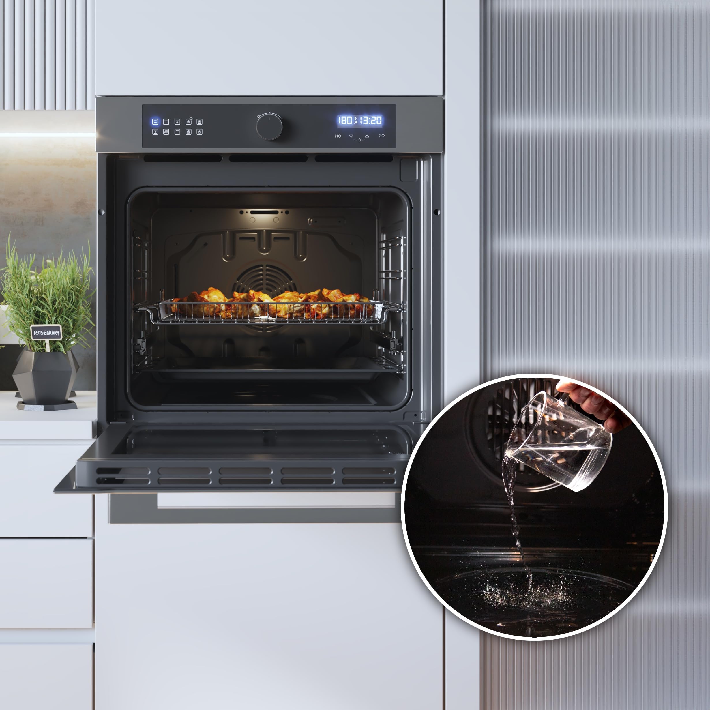 Cecotec Bolero Hexa Einbaubackofen Multifunktion 60cm 3400W 72L Inox AF316000