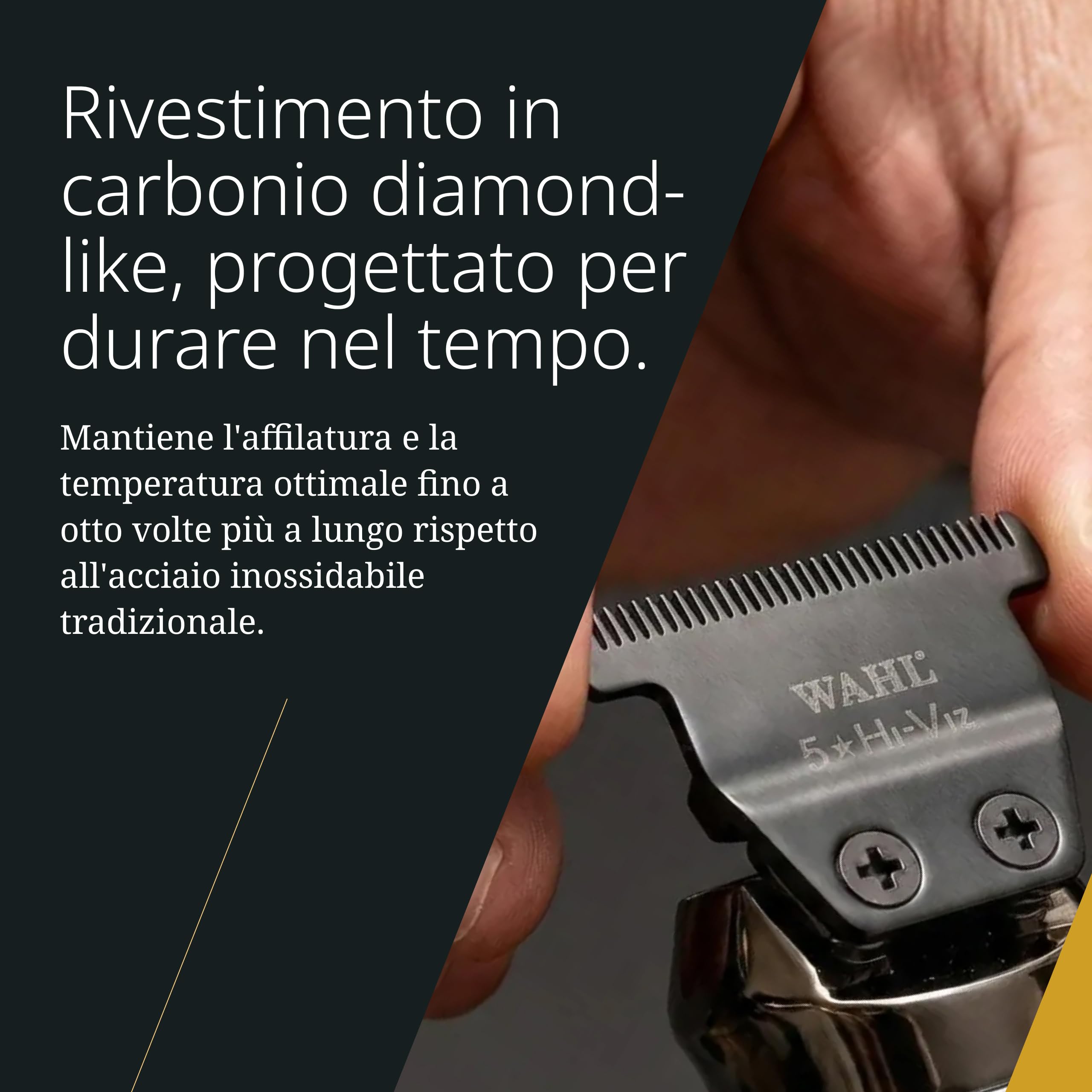 Wahl Hi-Viz, Lame di Ricambio in Carbonio, Confezione da 12 Pezzi | Lame di Ricambio Rivestite in Carbonio Diamantato, Regolazione da 0,4 mm a Zero Gap, Taglio Ultrapreciso, 12 Pezzi