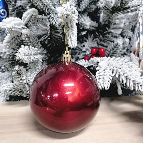 Miniatura 63 de YYCRAFT Adornos de bola de Navidad de 34 quilates de 1.2 pulgadas para árbol de Navidad, decoraciones de Navidad, ganchos inastillables incluidos