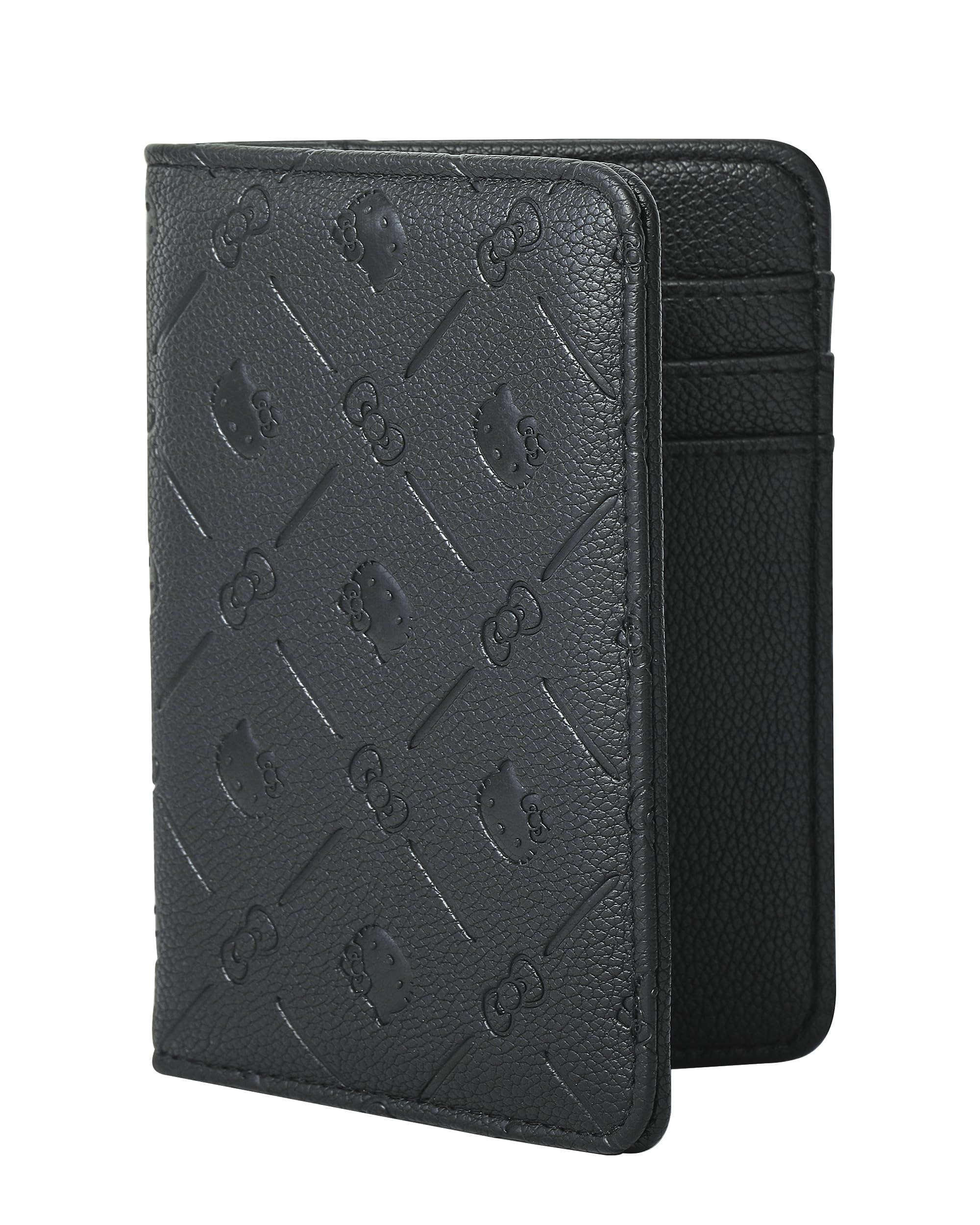 Hello Kitty Passport Holder for Travel Official License, Black Passport Cover for Women, Sanrio Gifts