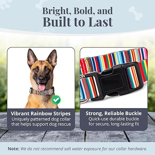 Miniatura 3 de Lucky Love Dog - Collar de perro ajustable con hebilla de fácil clic para pequeños a grandes, duradero y cómodo para perros machos y hembras, collar