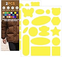 Vista 22 de Azobur Parches de reparación de chaquetas de plumón, impermeables, autoadhesivos, parches de tela de nailon para chaquetas hinchadas