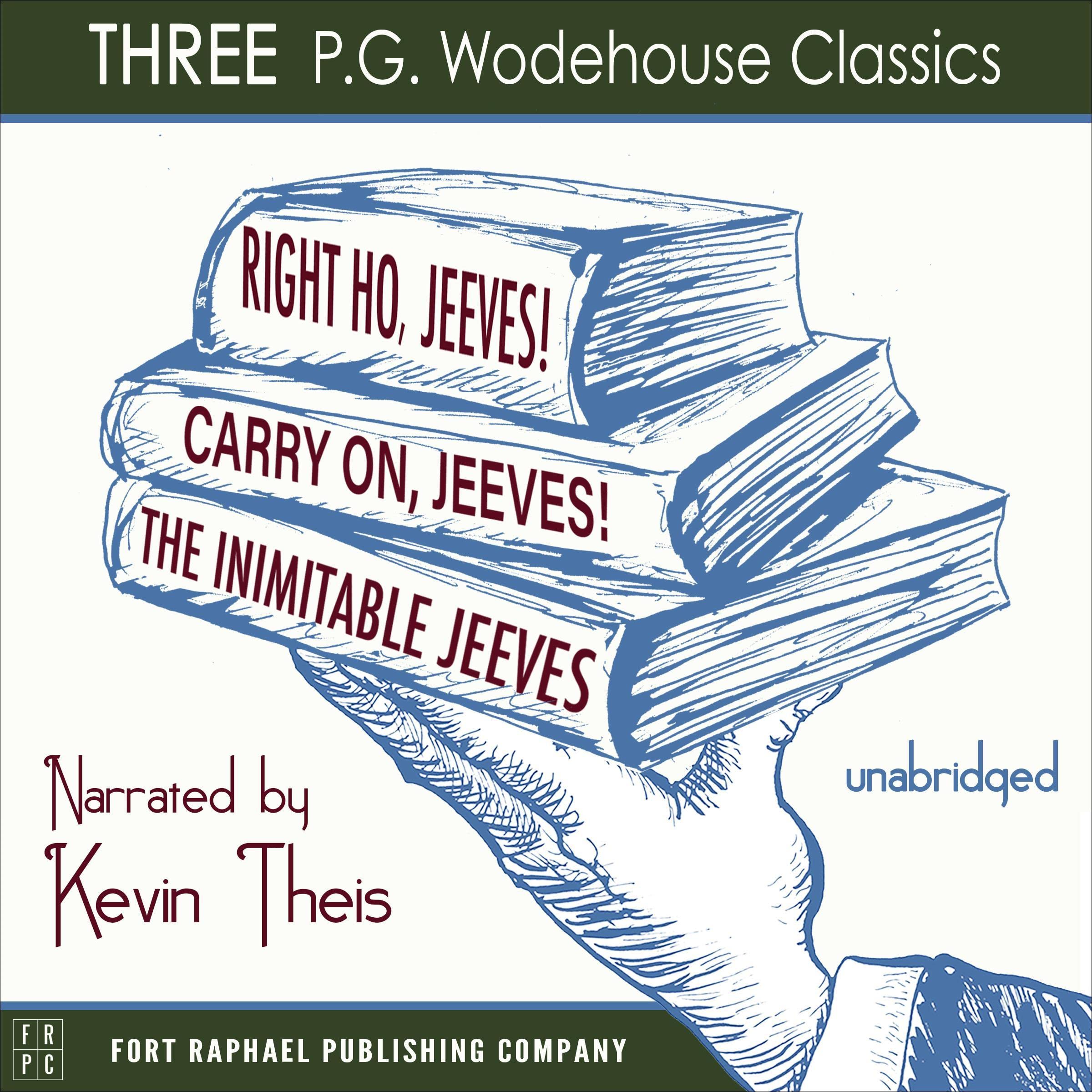 Cover art for Carry On, Jeeves, The Inimitable Jeeves, and Right Ho, Jeeves