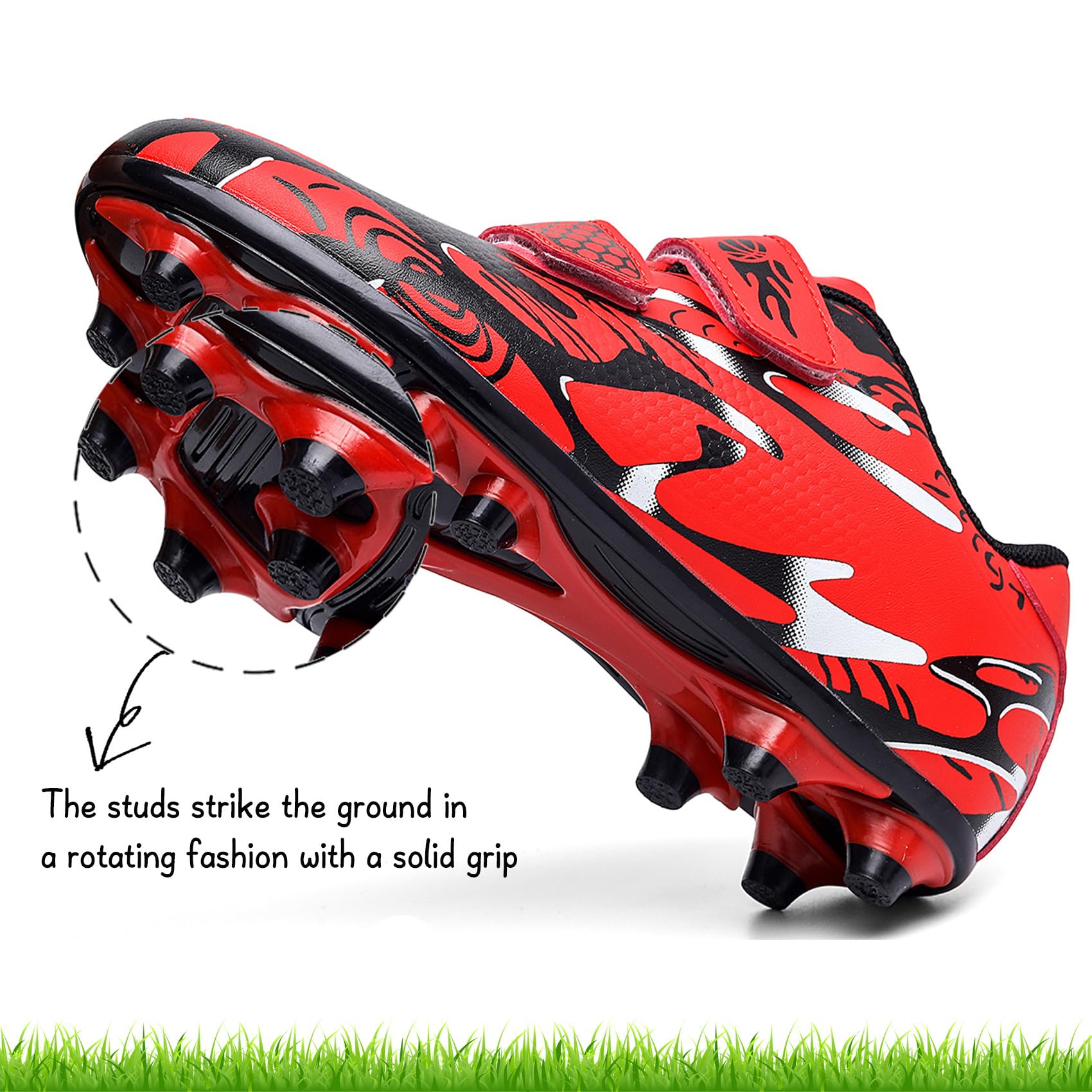 Unitysow Scarpe da Calcio Ragazzi Professionale All'aperto Sportivo Scarpe da Allenamento Bambini Teenager Scarpe Calcetto Spike Tacchetti
