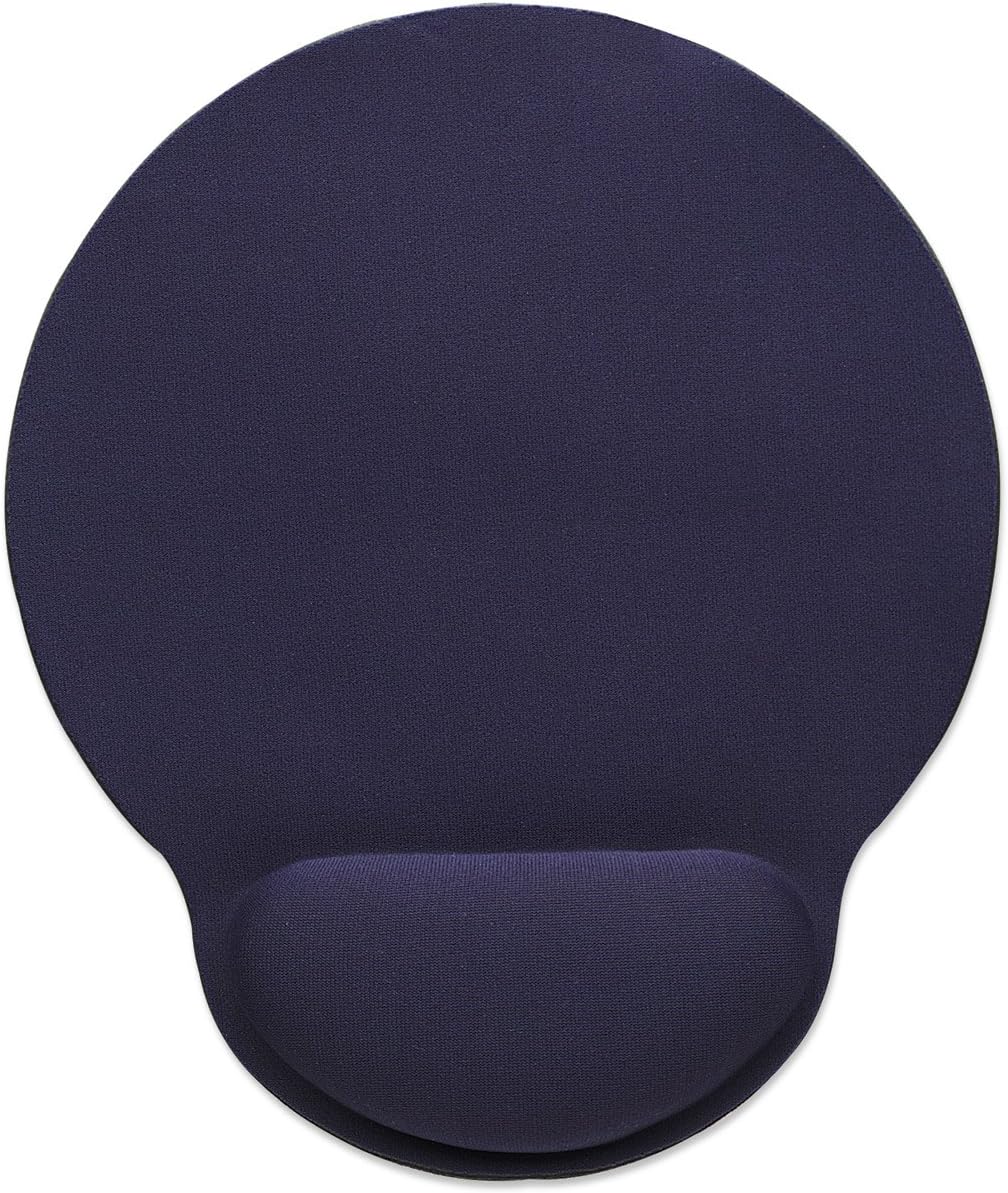 Manhattan Gel Mouse Pad - with Soft Wrist Support, Non- Slip Base, Ergonomic Design - for Laptop, Computer, PC Mouse - Blue, 434386