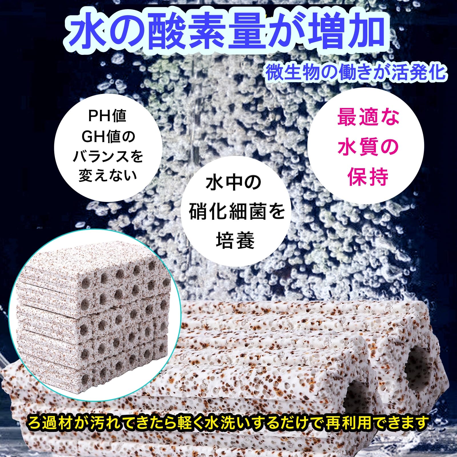 Amazon | Anopono ろ過材 濾過材 ろ材 濾材 水槽用 金魚 熱帯魚 観賞魚