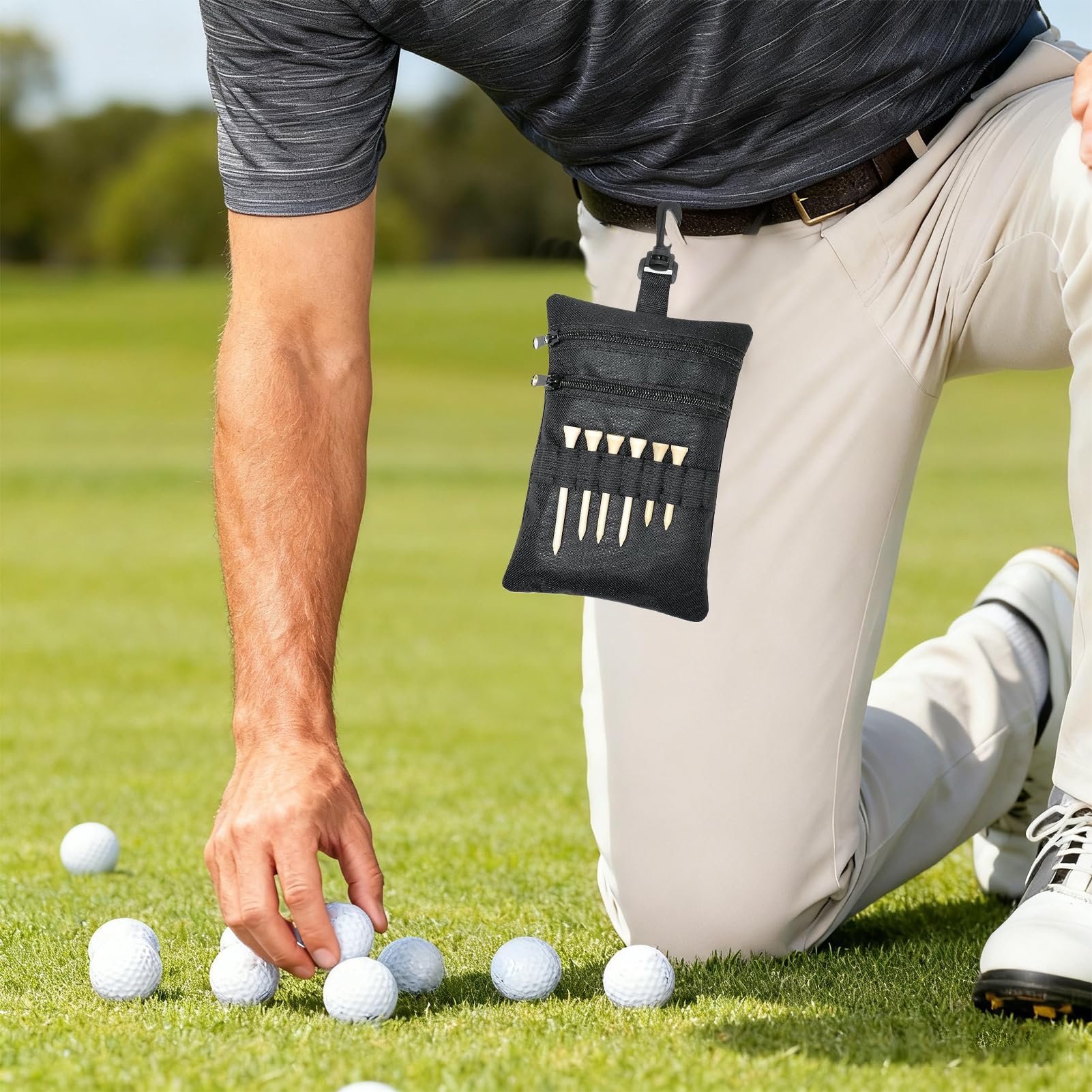 Borsellino Da Golf | Tasca Addominale Per Oggetti Di Piccole Dimensioni,La Borsetta Per I Tee Da Golf,per Cintura, Zaino, Esterno, Allenamento, Viaggio, Donne, Golfisti