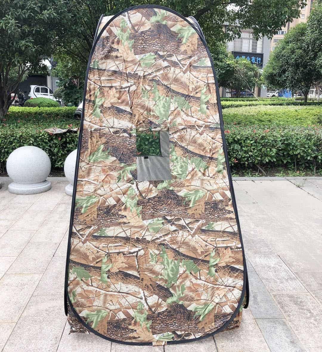 Pop Up Camping Shower Tent Dressing Room Shelter Privacy Mobile Toilet Cabana for Fishing, Beach, Instant Setup Tent, Camouflage, 120×120×190cm