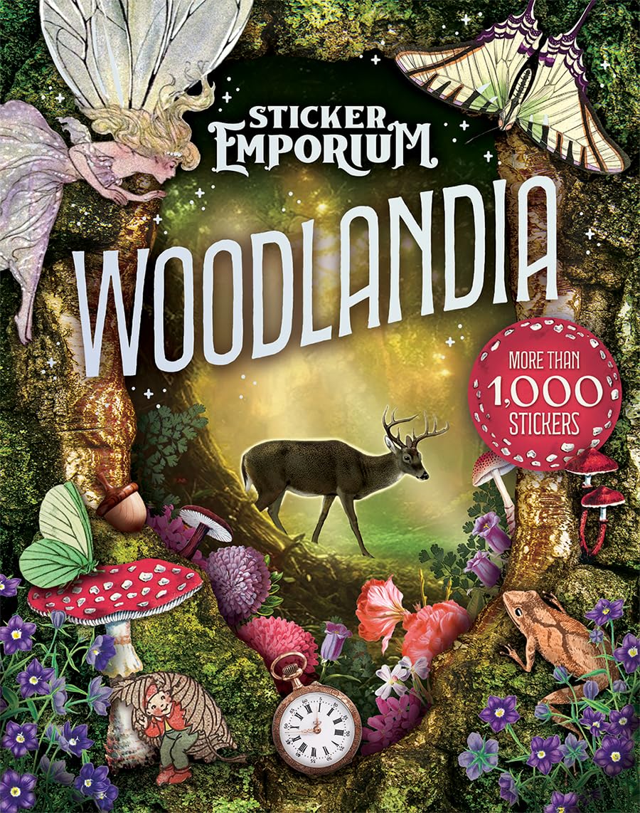 Sticker Emporium Woodlandia - 1000+ Exquisite Vintage Stickers for Scrapbooking, Journaling, Planners & Calendars and More. Includes 135 patterned pages