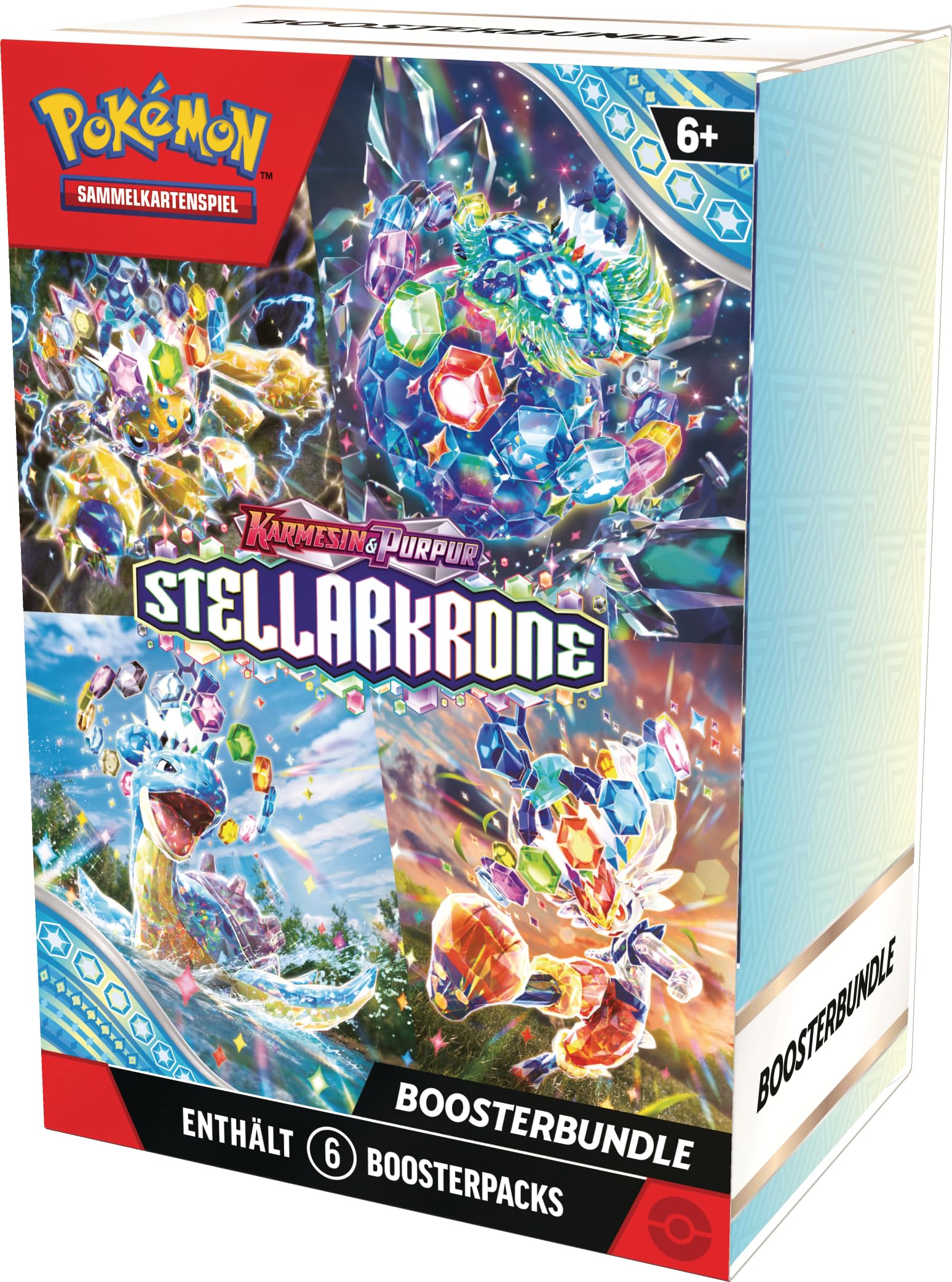 Pokémon - Gra karciana kolekcjonerska: Boosterbundle Karmesin & Purpur – Stellarkorone (6 Boosterpacks)