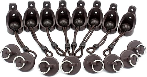 Miniatura 2 de Kit elástico para piezas de persianas enrollables, de repuesto, persianas enrollables opacas (marrón, paquete de 4)