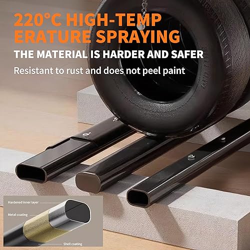 Miniatura 5 de Barra de dominadas ajustable para el hogar con respaldo, ajuste de altura de 6 niveles (69-94.5 pulgadas), marco de acero al carbono de capacidad de