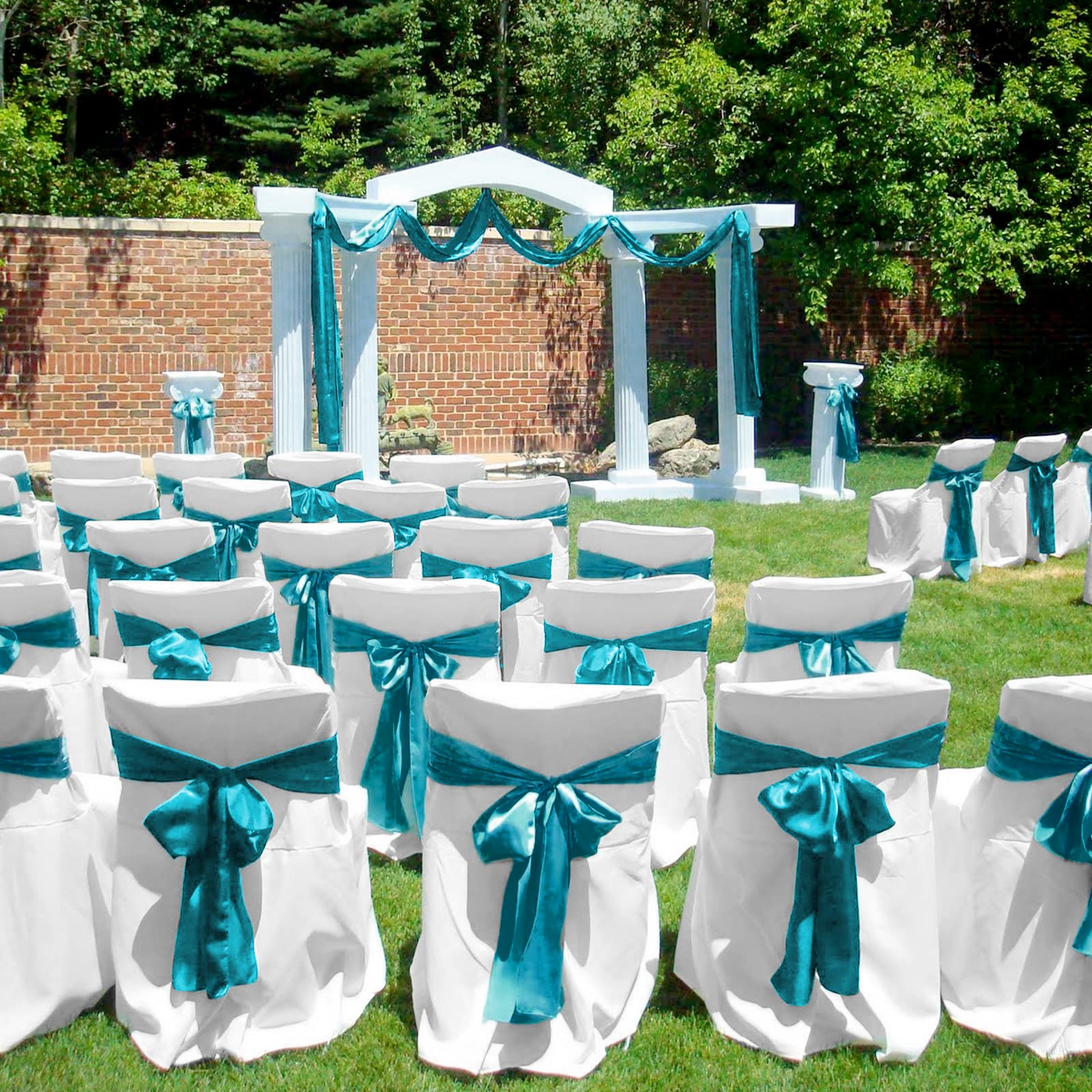 Satin-Stuhlschärpen für Hochzeitsempfang, universelle Dekoration, Stuhlbezug, Rückenbindung, waschbar, wiederverwendbar, Stuhlbänder für Hochzeiten, Veranstaltungen, Bankette, 72 Stück (17,8 x 274,3